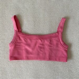 Aritzia - TNA - Pink Ribbed Bra Top